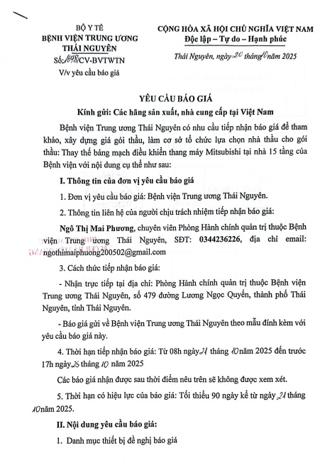 Yêu cầu báo giá bảng mạch thang máy