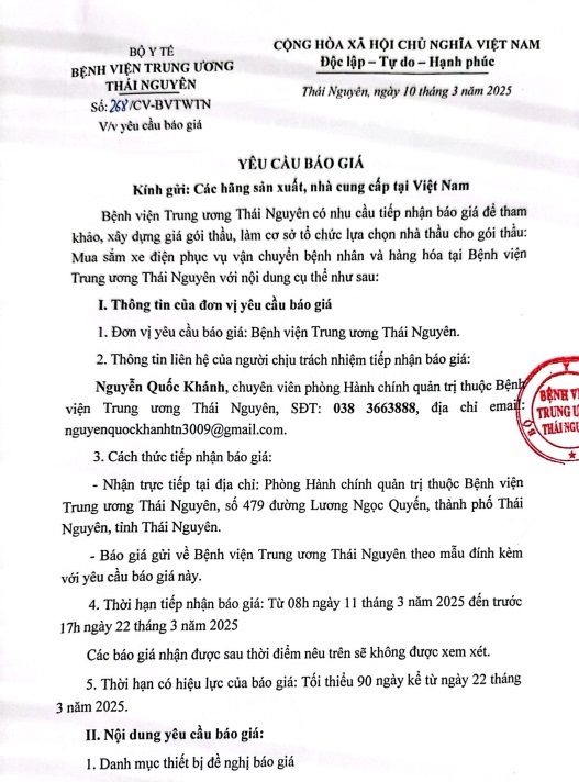 Yêu cầu báo giá xe điện 2025